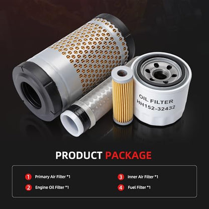 Maintenance Filter Kit for Kubota K008 & K008-3 Excavator with D722 Engine