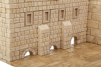 Wise Elk Western Wall Mini-Bricks Constructor Set, Beige - style: Western Wall