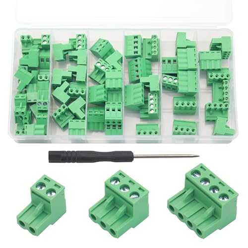 60Pcs 5.08mm Pluggable Screw Terminal Block 2P 3P 4P 300V 10A - size: 60pcs 2P 3P 4P 5.08mm