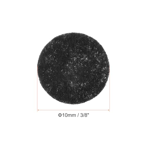 HARFINGTON 200pcs Round Felt Circles, 10mm 3/8" Pre Cut Felt Craft Pads Non-Woven Mini Felt Fabric Circles for DIY Sewing Handcraft Cut Projects Craft Finishing, Black - color: Black, size: 10mm