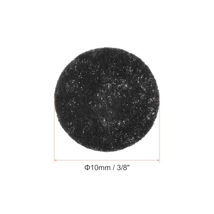 HARFINGTON 200pcs Round Felt Circles, 10mm 3/8" Pre Cut Felt Craft Pads Non-Woven Mini Felt Fabric Circles for DIY Sewing Handcraft Cut Projects Craft Finishing, Black - color: Black, size: 10mm
