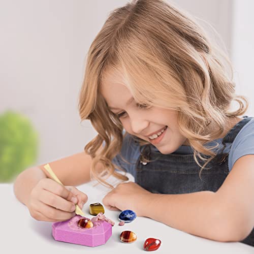 Gamerside Gem Dig Kit, 12 Real Gem Stone Crystals & Rocks, STEM Toys 6+ - color: Gemstone and Crystal Dig Kit