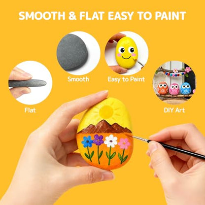Simetufy 35Pcs Rocks for Painting, 2-3'' Painting Rocks for Adults, Craft - size: 2-3in -35pcs