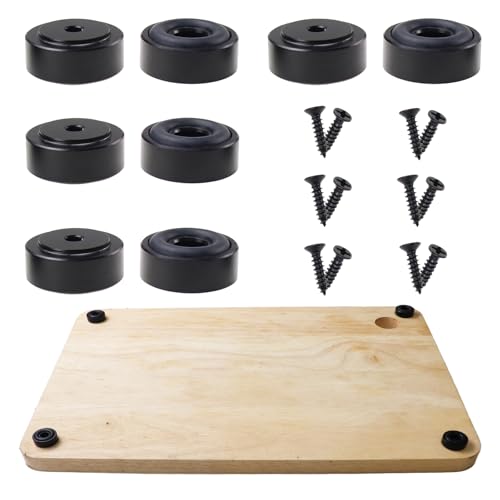 Pallet Metal Feet with Screws, 13/16" W x 3/8" H Butcher Block Non Slip Pads for Wood, Bamboo Cutting Board (Set of 8), Black - color: Black, size: 0.77 x 0.37 Inch