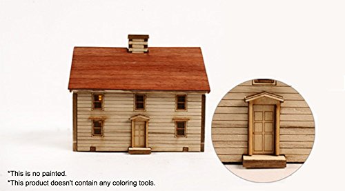 HO Serises Desktop Wooden Model Kit Western Farmhouse YM623