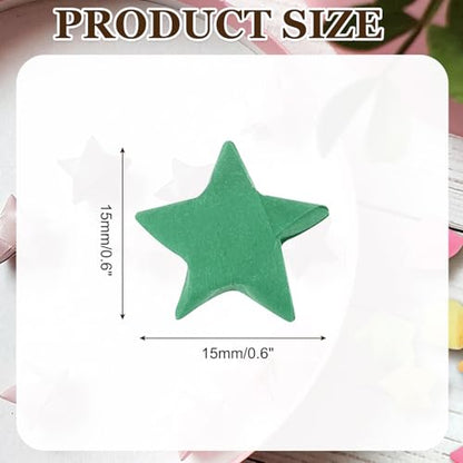 MECCANIXITY 300 Pcs Paper Stars Pre-made Origami Lucky Wishing Star for Best Wish Christmas Party Wedding Valentine's Day Girl Friends Gift(Dark Green) - color: Dark Green