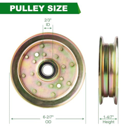Flat Idler Pulley 103-8743 1126-9196 16-4668 for Exmark Lazer E AS S X Z Series Turf Tracer Quest ZeroTurn - color: 126-9196 103-8743 116-4668