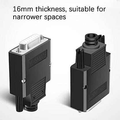 10PCS DB15 Solderless Serial to 15 pin Terminal Female Adapter - style: 10PCS Thin Female