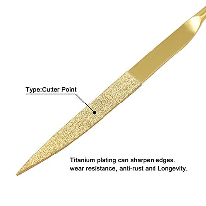 10 Pcs Diamond Needle File, 3x140mm, Cutter Point, 150 Grit