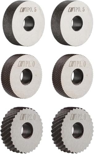 7pcs high-Strength Double-Wheel Lathe knurling Tools Diagonal Diagonal knurling Wheel Pitch 0.5/1.0/2.0mm - style: knurling Wheel Pitch 0.5/1.0/2.0mm