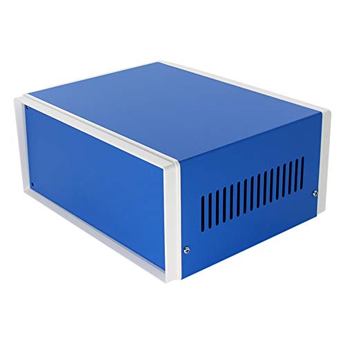 Fielect 7.87" x 6.50" x 3.54" Dustproof Electronic Junction Box Metal Enclosure Project Box for Electronic Projects Blue - size: 7.87" x 6.50" x 3.54"