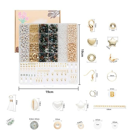 Xylise Jewelry Making Supplies Kit Natural Stone Beads for Irregular Natural Stone with for DIY Craft Bracelet Necklace Earrings for Adults(Agate) - color: Agate