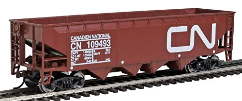 Walthers Trainline Offset Hopper - Ready to Run -- Canadian National (brown, white; Large Logo) HO Scale - style: Canadian National (brown, white; Large Logo)