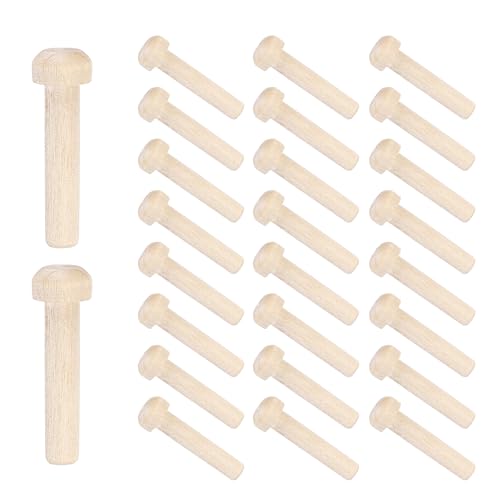 MECCANIXITY Wooden Axle Pegs 7/32" Dia. 1-1/4" Length, Unfinished Wood Pegs for DIY Model Cars Trucks, 25pcs - size: 7/32" Dia. 1-1/4" Length