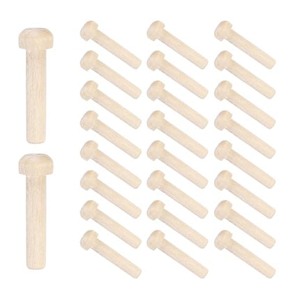MECCANIXITY Wooden Axle Pegs 7/32" Dia. 1-1/4" Length, Unfinished Wood Pegs for DIY Model Cars Trucks, 25pcs - size: 7/32" Dia. 1-1/4" Length