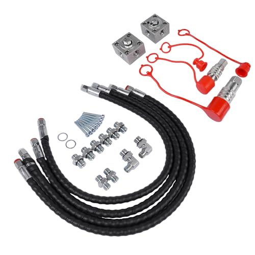 2pcs 3-Way Hydraulic Diverter Valve Kit Fits 1-2 Ton Chinese Mini Excavator