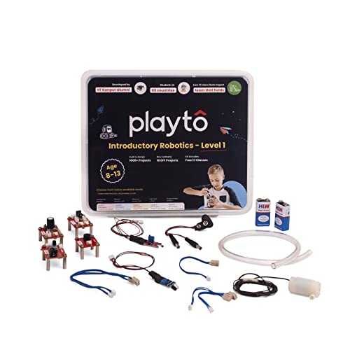 Robotics Kit Level 1 2 Free Live 1-1 Classes 1000+ Projects DIY Robotics Starter Kit Best Educational Birthday Gift for Kids, Boys, Girls Aged 8+, 10+, 12+ Years Multicolor