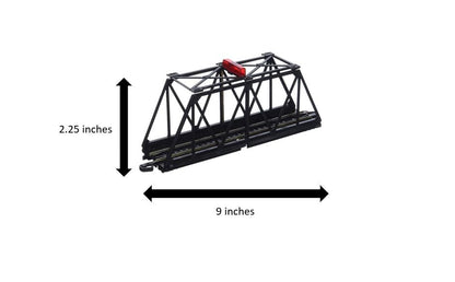 Bachmann Trains E-Z TRACK TRUSS BRIDGE with BLINKING LIGHT- HO Scale , Black Medium