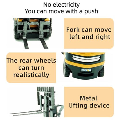All-Metal Forklift Model 1:50 Die Cast Scale - Highly Detailed Construction Toy, Perfect for Collectors and Display, Durable Alloy Material, Ideal Gift - style: Forklift Truck model