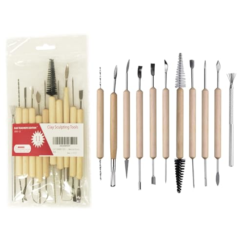 S & E TEACHER'S EDITION 11 Pcs Pottery & Clay Sculpting Tools - size: 11 PCS