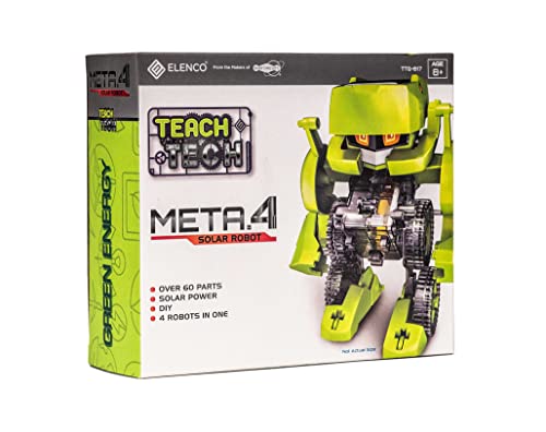 TEACH TECH Meta.4 STEM Transforming Solar Robot Toy, Ages 8+