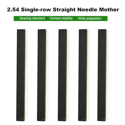 22pcs 2.54mm Male & Female Pin Header Connector, 40Pin, Black, PCB Board Pin Header - size: 22pcs-2.54mm Male & Female Pin Header Connector