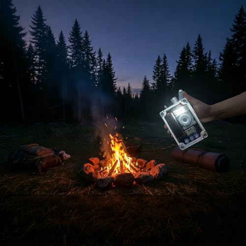 Gikfun Hand Crank Generator, Portable Emergency USB Charger with COB Light and Lighter, Compact Survival Light Gear for Outdoor Camping Hiking Blackouts and Emergency Preparedness GK1029