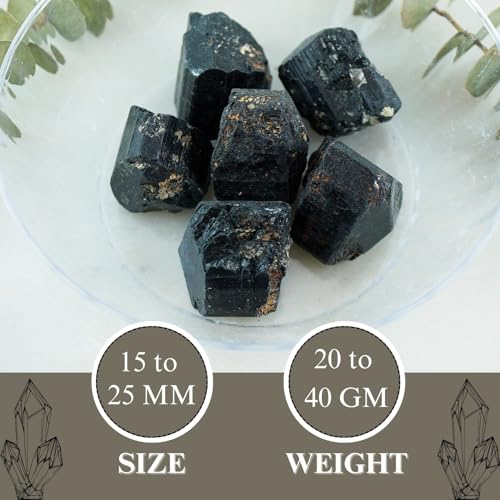 Crystals, Rocks, Crystals and Healing Stones, Witchcraft Supplies, Healing Crystals, Stones, Healing Stones, Rock Collection, Agate, Raw Stones (Black Tourmaline, 2 Pcs) - color: Black Tourmaline