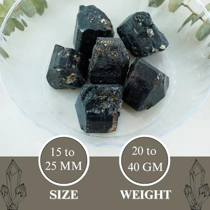 Crystals, Rocks, Crystals and Healing Stones, Witchcraft Supplies, Healing Crystals, Stones, Healing Stones, Rock Collection, Agate, Raw Stones (Black Tourmaline, 2 Pcs) - color: Black Tourmaline