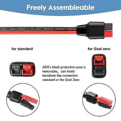 10AWG Solar Panel to Anderson Connector Adapter Extension Cable,10FT - size: 10FT