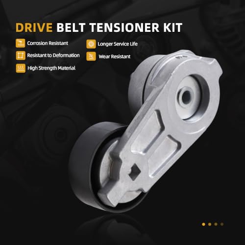 Serpentine Belt Tensioner Idler Pulley Kit #38323 38082 90K-38323D - size: 2005-2010 for 300/Charger/Challenger