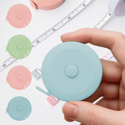 4Pcs Soft Tape Measure for Body Fabric Sewing Tailor Cloth Knitting Craft Measurements, 59 Inch Portable Measuring Tool, Mix1 - color: Mix1
