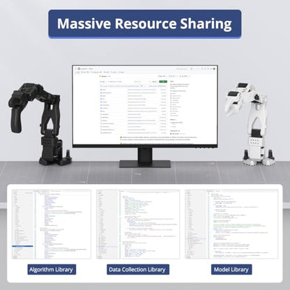 AI Robotic Arm Kit Hiwonder SO-ARM101 Embodied Imitation Learning Open Source 6-Axis Robot Arm 12 High-Torque Bus Servo Motors AI Vision Recognition (Starter Kit, Included 3D Printed Parts, Assembled)