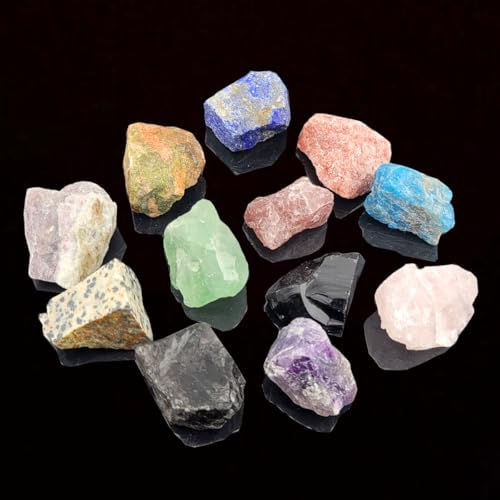 Bulk Natural Rocks for Tumbling,Rocks Minerals Collections Raw Crystals Rough Stones for Polishing Gemstones Crystals and Healing Stones for Wicca Reiki (0.5lb(10-15pcs))