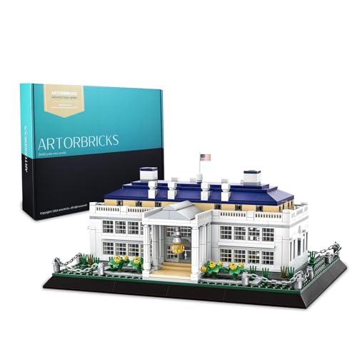 ArtorBricks White House Architecture Building Blocks Set, 894 Pieces Miniature Model Kit for Adults, Washington DC Landmark Collection, Intricate Home Office Desk Decor, Creative Gift for Hobbyists