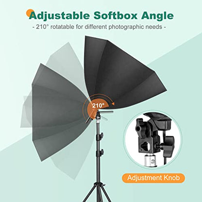 Torjim Softbox Lighting Kit - 30"X30" Professional Photography Lighting for Filming, Model Portrait, Product & Fashion Photography - size: 30" octa + 2Pcs