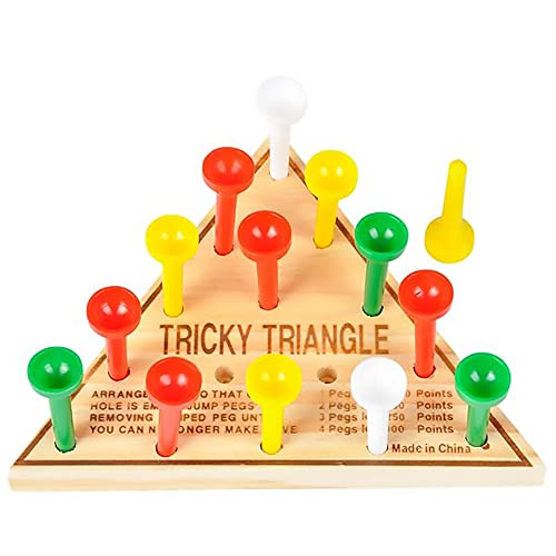 Classic Wooden Tic-Tac-Toe Board Games, Great for Prizes, 4.5" (Triangle Game, 2-Pack) - size: 2-Pack