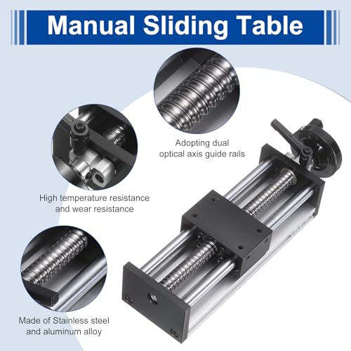 uxcell 200mm Effective Stroke Length Manual Sliding Table - size: 200mm