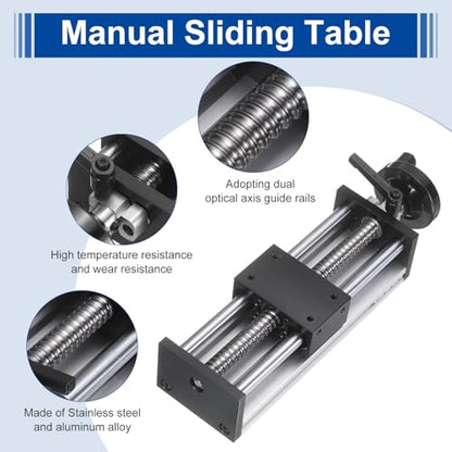 uxcell 200mm Effective Stroke Length Manual Sliding Table - size: 200mm