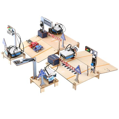 4-in-1 ESP32 STEM Smart Traffic Kit Compatible with Arduino, STEM Robotics Science Kit, Engineering Project STEA Activity Gift Suitable for School Education Kit, Family Education for Kids 12+ - color: 4-in-1 Esp32 Stem Smart Traffic Kit