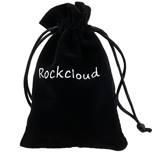 Rockcloud Titanium Coated Crystal Rock Quartz Blue Cluster Geode, 1-2" - color: Blue