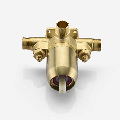 SUMERAIN Shower Faucet Set Brushed Gold Single Handle, 8 Inches - color: Brushed Gold, size: Pressure Balanced Valve