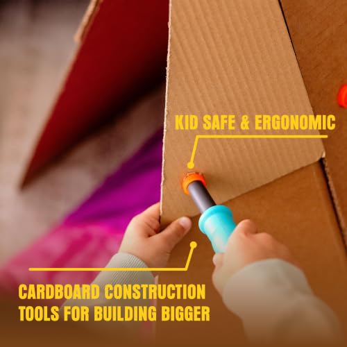 Swift Tool Kit – Cardboard Cutter & Construction Tool Set for Kids Age 5+ - size: Tool Kit (50+ pcs)