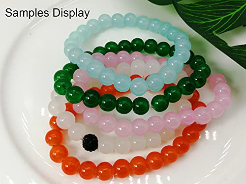 1500PCS 6mm Glass Round Beads Bulk for Jewelry Making - size: 6mm Mixed