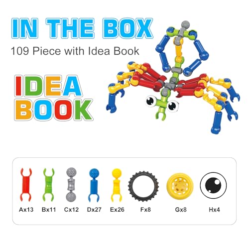 Huaker STEM Building Toys for 3 4 5 6 7 8 Year Old Boys Girls Birthday Gift - style: 109