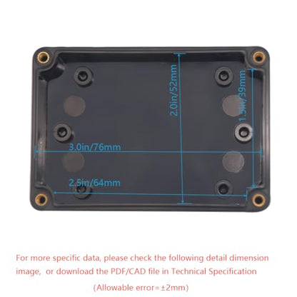Junction Box, Zulkit Project Box IP65 Waterproof Outdoor Box ABS Plastic Electrical Boxes Electronic Enclosure Black 3.27 x 2.28 x 1.30(Pack of 4) - size: 3.27” x 2.28” x 1.30”(Pack of 4)