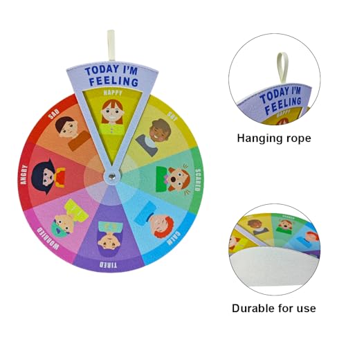 Kids Emotion Wheel, Feelings Wheel, Feelings Kid Charts, Expression Emotions Chart, Emotional Toys for Toddlers and preschoolers - style: Feelings