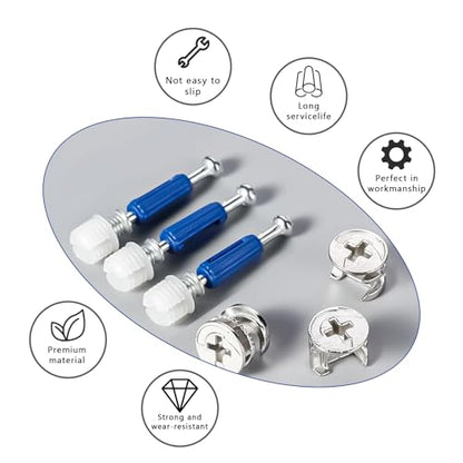 150Pcs Furniture Cam Lock Screw & Nut Kit