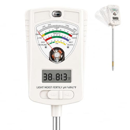 2026 Soil Tester, 7-in-1 Soil Test Kit for Moisture, pH, Fertility, Temperature, Humidity and Light, Digital Soil Meter for Garden, Lawn, Farm, Indoor and Outdoor