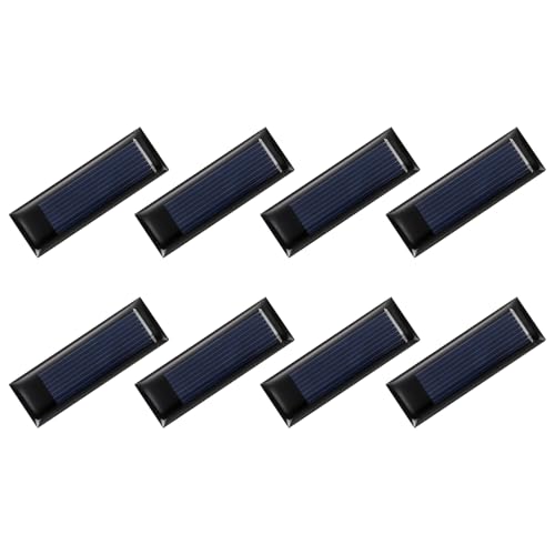 MECCANIXITY 8Pcs 0.5V 0.05W 100mA Mini Solar Panels, Small Solar Photovoltaic Power Cells Charge DIY Electric Toy Materials Kits - style: 0.5V 0.05W 0.1A
